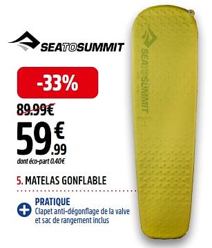 Promotions Matelas gonflable - Sea to Summit - Valide de 13/05/2024 à 31/05/2024 chez Intersport