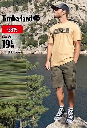 Promotions Tee-shirt homme - Timberland - Valide de 13/05/2024 à 31/05/2024 chez Intersport