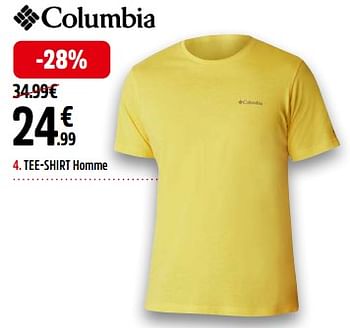 Promotions Tee-shirt homme - Columbia - Valide de 13/05/2024 à 31/05/2024 chez Intersport