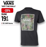 Promotions Tee-shirt homme - Vans of the Wall - Valide de 13/05/2024 à 31/05/2024 chez Intersport