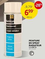 Promotions Peinture en spray radiateur - Sencys - Valide de 15/05/2024 à 27/05/2024 chez Brico