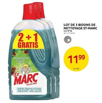 Promotions Lot de 3 bidons de nettoyage st-marc - St Marc - Valide de 15/05/2024 à 27/05/2024 chez Brico