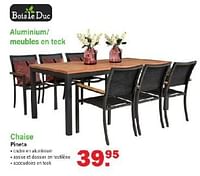 Promotions Aluminium- meubles en teck chaise - Bois le Duc - Valide de 13/05/2024 à 01/06/2024 chez Van Cranenbroek