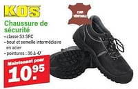 Promotions Chaussure de securite - Kos - Valide de 13/05/2024 à 01/06/2024 chez Van Cranenbroek