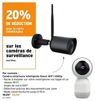 Promotions Caméra extérieure intelligente qnect wifi 1080p - Qnect - Valide de 15/05/2024 à 21/05/2024 chez Gamma