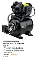 Promotions Groupe hydrophore kärcher bp 3.200 home - Kärcher - Valide de 15/05/2024 à 21/05/2024 chez Gamma