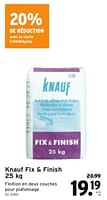 Promotions Knauf fix + finish - Knauf - Valide de 15/05/2024 à 21/05/2024 chez Gamma