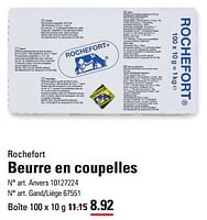 Promotions Beurre en coupelles - Rochefort - Valide de 16/05/2024 à 03/06/2024 chez Sligro