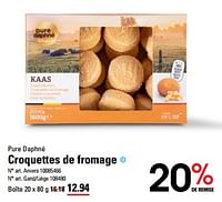 Promotions Croquettes de fromage - pure daphne - Valide de 16/05/2024 à 03/06/2024 chez Sligro