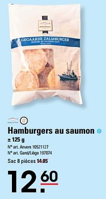 Promotions Hamburgers au saumon - Smit Vis - Valide de 16/05/2024 à 03/06/2024 chez Sligro