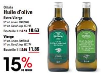 Promotions Huile d’olive extra vierge - Olitalia - Valide de 16/05/2024 à 03/06/2024 chez Sligro