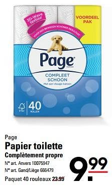 Promotions Papier toilette complètement propre - Page - Valide de 16/05/2024 à 03/06/2024 chez Sligro