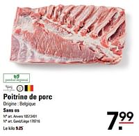 Promotions Poitrine de porc - Kaldenberg - Valide de 16/05/2024 à 03/06/2024 chez Sligro