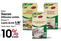 Promotions Sauces - Knorr - Valide de 16/05/2024 à 03/06/2024 chez Sligro