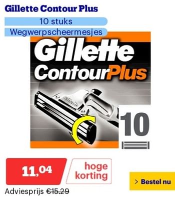Promoties Gillette contour plus - Gillette - Geldig van 14/05/2024 tot 19/05/2024 bij Bol.com