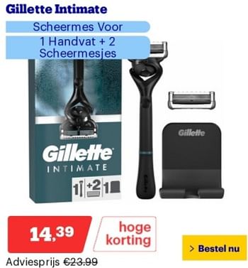 Promoties Gillette intimate - Gillette - Geldig van 14/05/2024 tot 19/05/2024 bij Bol.com