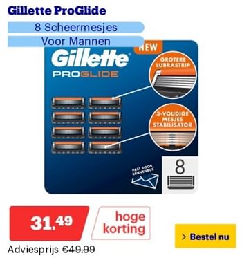 Promoties Gillette proglide - Gillette - Geldig van 14/05/2024 tot 19/05/2024 bij Bol.com