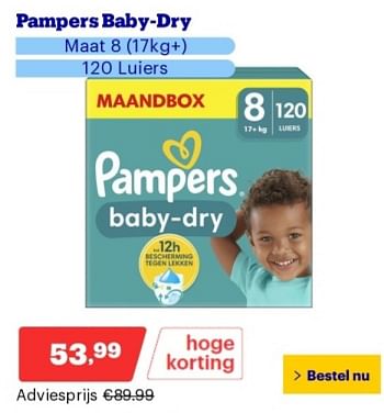 Promoties Pampers baby-dry - Pampers - Geldig van 14/05/2024 tot 19/05/2024 bij Bol.com