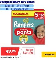 Promoties Pampers baby-dry pants - Pampers - Geldig van 14/05/2024 tot 19/05/2024 bij Bol.com