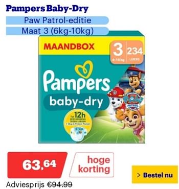 Promoties Pampers baby-dry paw patrol-editie - Pampers - Geldig van 14/05/2024 tot 19/05/2024 bij Bol.com