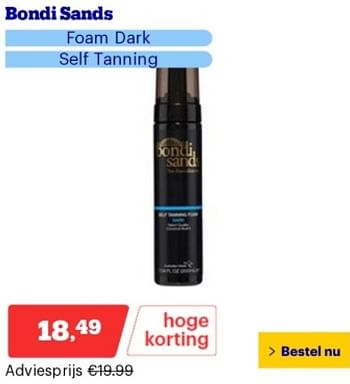 Promoties Bondi sands foam dark self tanning - Bondi Sands - Geldig van 14/05/2024 tot 19/05/2024 bij Bol.com