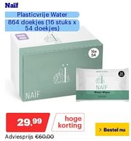 Promoties Naif plasticvrije water 864 doekjes - Naif - Geldig van 14/05/2024 tot 19/05/2024 bij Bol.com