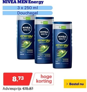 Promoties Nivea men energy douchegel - Nivea - Geldig van 14/05/2024 tot 19/05/2024 bij Bol.com