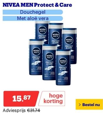 Promoties Nivea men protect + care douchegel - Nivea - Geldig van 14/05/2024 tot 19/05/2024 bij Bol.com