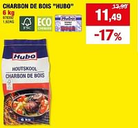 Promotions Charbon de bois hubo - Produit maison - Hubo  - Valide de 15/05/2024 à 26/05/2024 chez Hubo