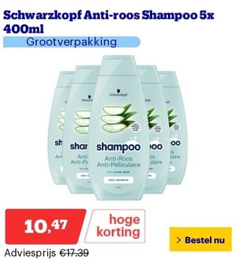 Promoties Schwarzkopf anti-roos shampoo - Schwarzkopf - Geldig van 14/05/2024 tot 19/05/2024 bij Bol.com