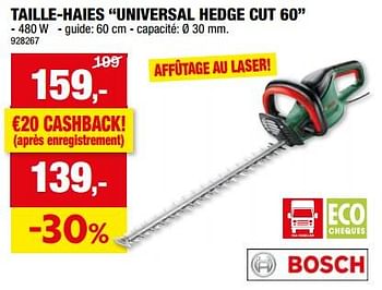 Promotions Bosch taille-haies universal hedge cut 60 - Bosch - Valide de 15/05/2024 à 26/05/2024 chez Hubo