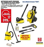 Promotions Kärcher nettoyeur haute pression k4 compact-classic home - Kärcher - Valide de 15/05/2024 à 26/05/2024 chez Hubo