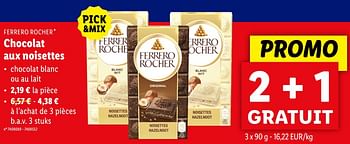 Promotions Chocolat aux noisettes - Ferrero - Valide de 22/05/2024 à 28/05/2024 chez Lidl