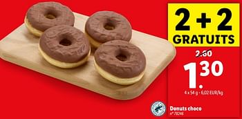 Promoties Donuts choco - Huismerk - Lidl - Geldig van 22/05/2024 tot 28/05/2024 bij Lidl