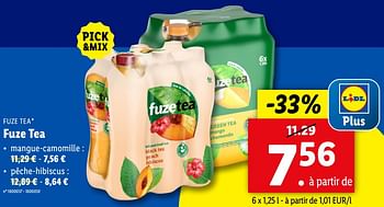 Promoties Fuze tea - FuzeTea - Geldig van 22/05/2024 tot 28/05/2024 bij Lidl