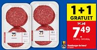 Promotions Hamburger de boeuf - Produit maison - Lidl - Valide de 22/05/2024 à 28/05/2024 chez Lidl