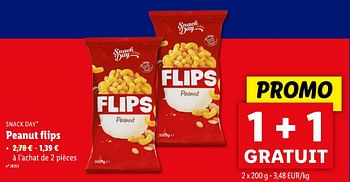 Promotions Peanut flips - Snack Day - Valide de 22/05/2024 à 28/05/2024 chez Lidl
