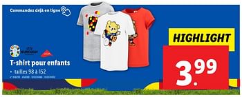 Promotions T-shirt pour enfants - Produit maison - Lidl - Valide de 22/05/2024 à 28/05/2024 chez Lidl