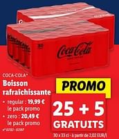 Promotions Boisson rafraîchissante - Coca Cola - Valide de 22/05/2024 à 28/05/2024 chez Lidl