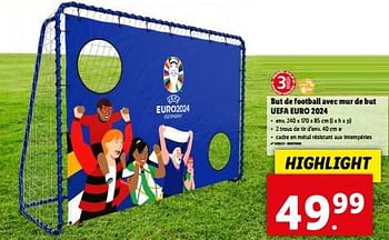 Promotions But de football avec mur de but uefa euro 2024 - Produit maison - Lidl - Valide de 22/05/2024 à 28/05/2024 chez Lidl