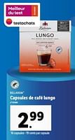 Promotions Capsules de café lungo - Bellarom - Valide de 22/05/2024 à 28/05/2024 chez Lidl