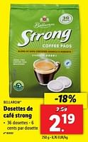 Promotions Dosettes de café strong - Bellarom - Valide de 22/05/2024 à 28/05/2024 chez Lidl