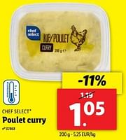 Promotions Poulet curry - Chef select - Valide de 22/05/2024 à 28/05/2024 chez Lidl