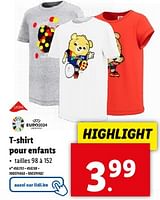 Promotions T-shirt pour enfants - Produit maison - Lidl - Valide de 22/05/2024 à 28/05/2024 chez Lidl