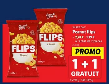 Promoties Peanut flips - Snack Day - Geldig van 22/05/2024 tot 28/05/2024 bij Lidl