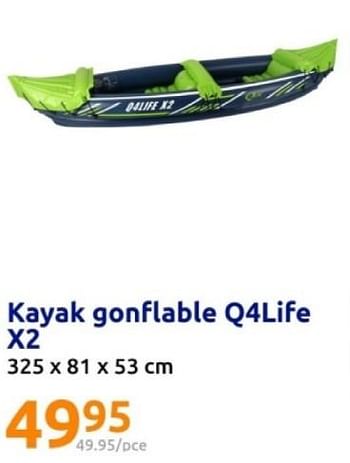 Promotions Kayak gonflable q4life x2 - Q4Life - Valide de 15/05/2024 à 21/05/2024 chez Action
