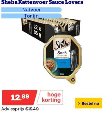 Promoties Sheba kattenvoer sauce lovers - Sheba - Geldig van 14/05/2024 tot 19/05/2024 bij Bol.com