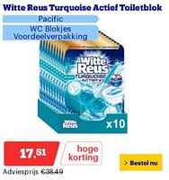 Promoties Witte reus turquoise actief toiletblok - Witte reus - Geldig van 14/05/2024 tot 19/05/2024 bij Bol.com