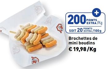 Promotions Brochettes de mini boudins - Produit maison - Renmans - Valide de 17/05/2024 à 24/05/2024 chez Renmans
