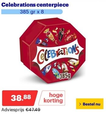 Promoties Celebrations centerpiece - Celebrations - Geldig van 14/05/2024 tot 19/05/2024 bij Bol.com